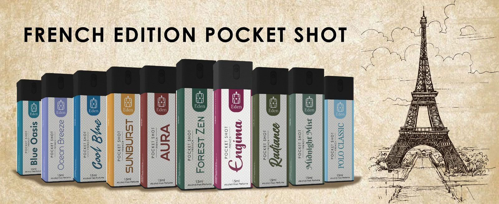 Travel size pocket shots, natural water based perfume for men and women, alcohol free fragrance with eco-friendly ingredients.